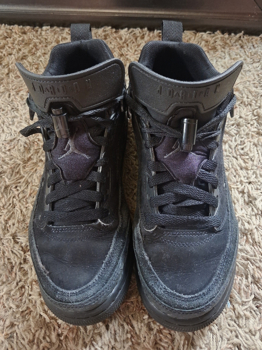 Black Jordan Kids’ Retro Sneakers